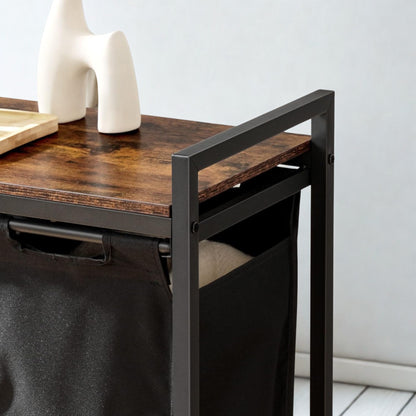 Large Wide Industrial 4 Pull Out Compartment Laundry Basket