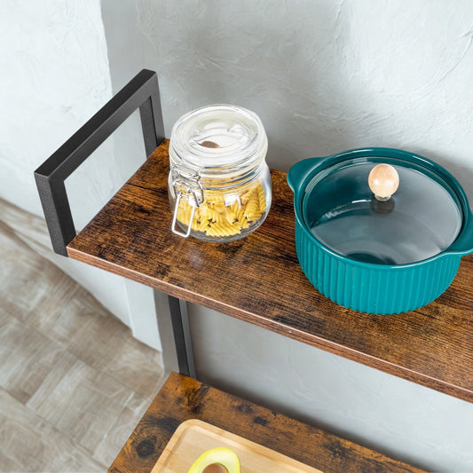 Industrial 4 Tier Smart Kitchen Bakers Storage Rack With Power Outlets