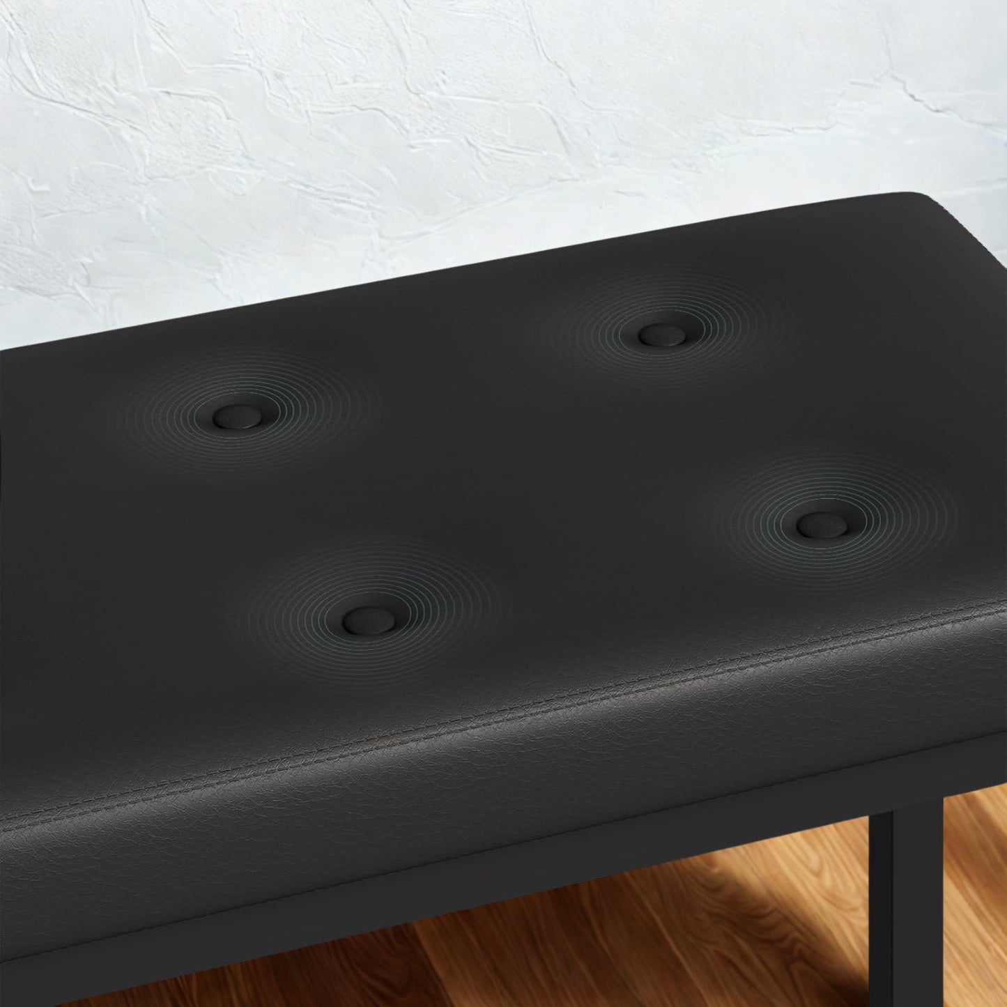 Industrial Faux Leather Dining Bench Seat