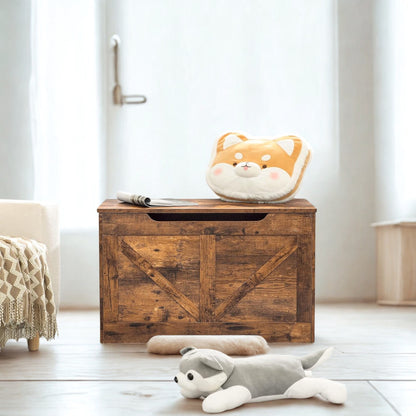 Industrial Wooden Storage Box Chest Trunk Rustic