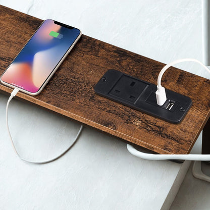 Industrial 160CM Wide Narrow Hallway Console Table With Charging Station