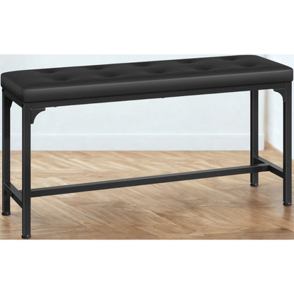 Industrial Faux Leather Dining Bench Seat